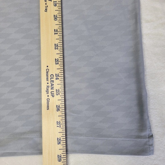 Nike Golf Polo Dri Fit Men's‎ Large Grey Diamond Pattern Gray Performance - Picture 5 of 9
